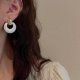 Retro Simple Dripping Geometric Round Ring Earrings Ins Fashion High