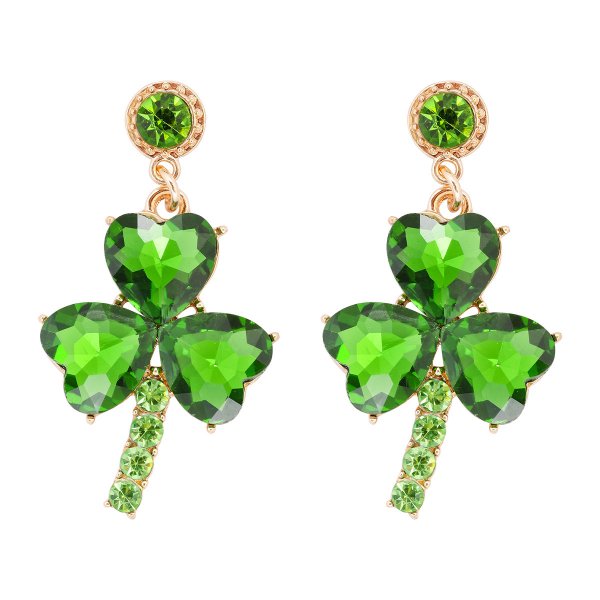 Women's Fashion Green Eardrops Stud Earrings