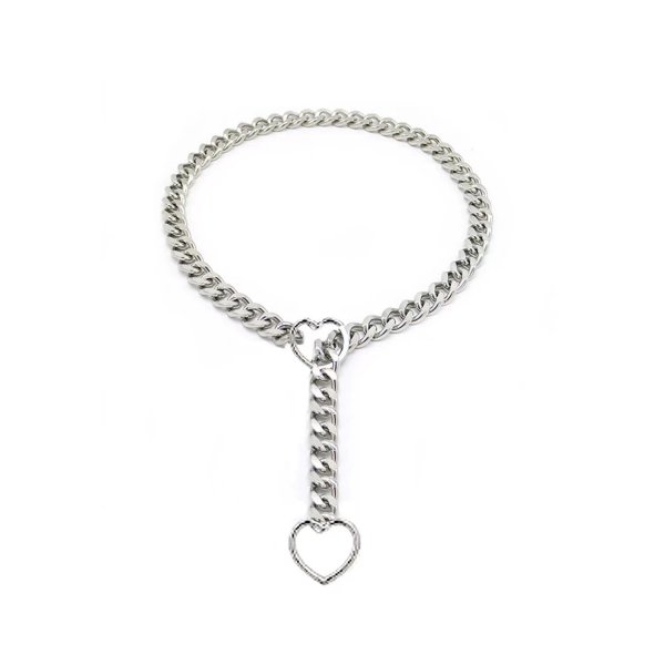 Cuban Adjustable Heart Shaped Necklace